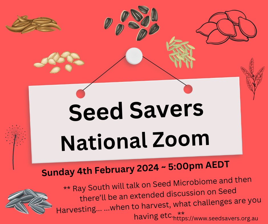Seed Savers National Zoom - 4th February 2024